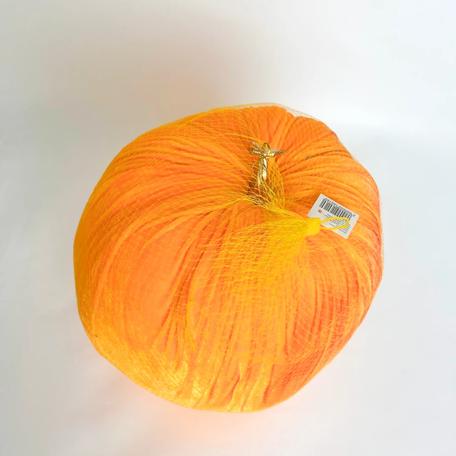 Декоративна фігурка Velvet Pumpkin, 31 см, помаранчева, текстиль