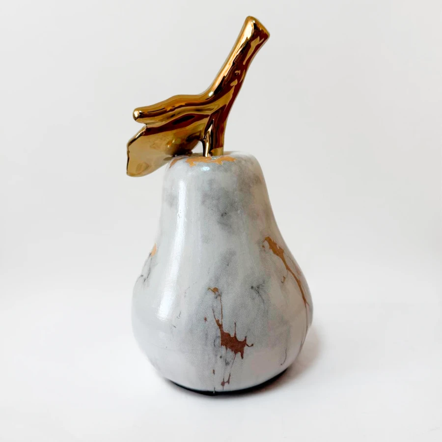 Декоративна фігурка Golden Marble Pear, 21×11×11 см