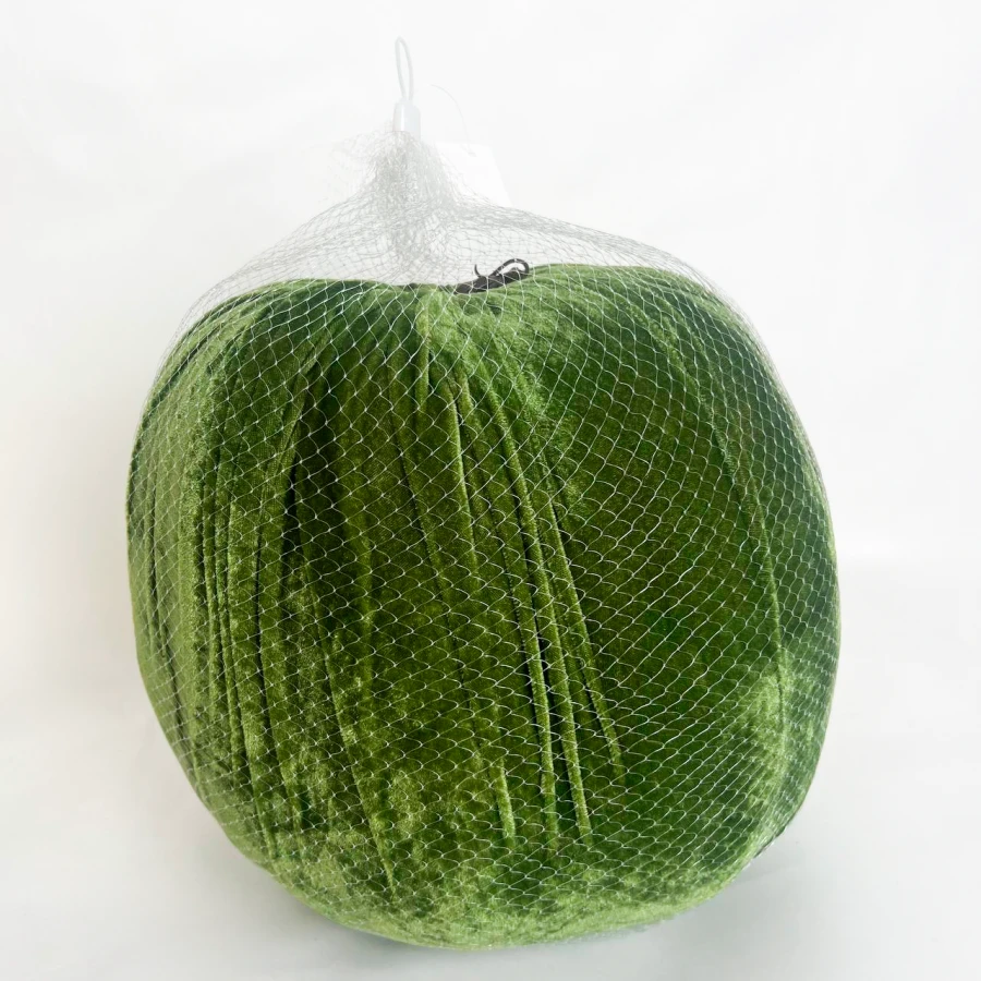 Декоративна фігурка Velvet Pumpkin, 31 см, зелена, текстиль