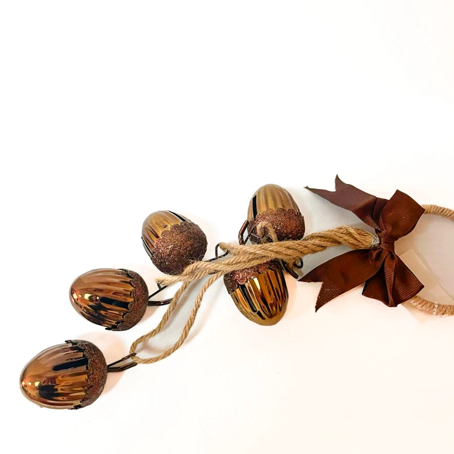 Декоративне підвісне оздоблення Golden Acorn, 10×9×39 см, метал, коричневий