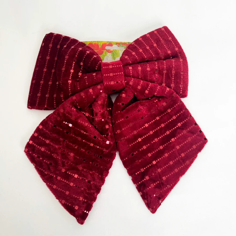 Декоративний бант Velvet Charm, 25×28 см, бордовий, вельвет