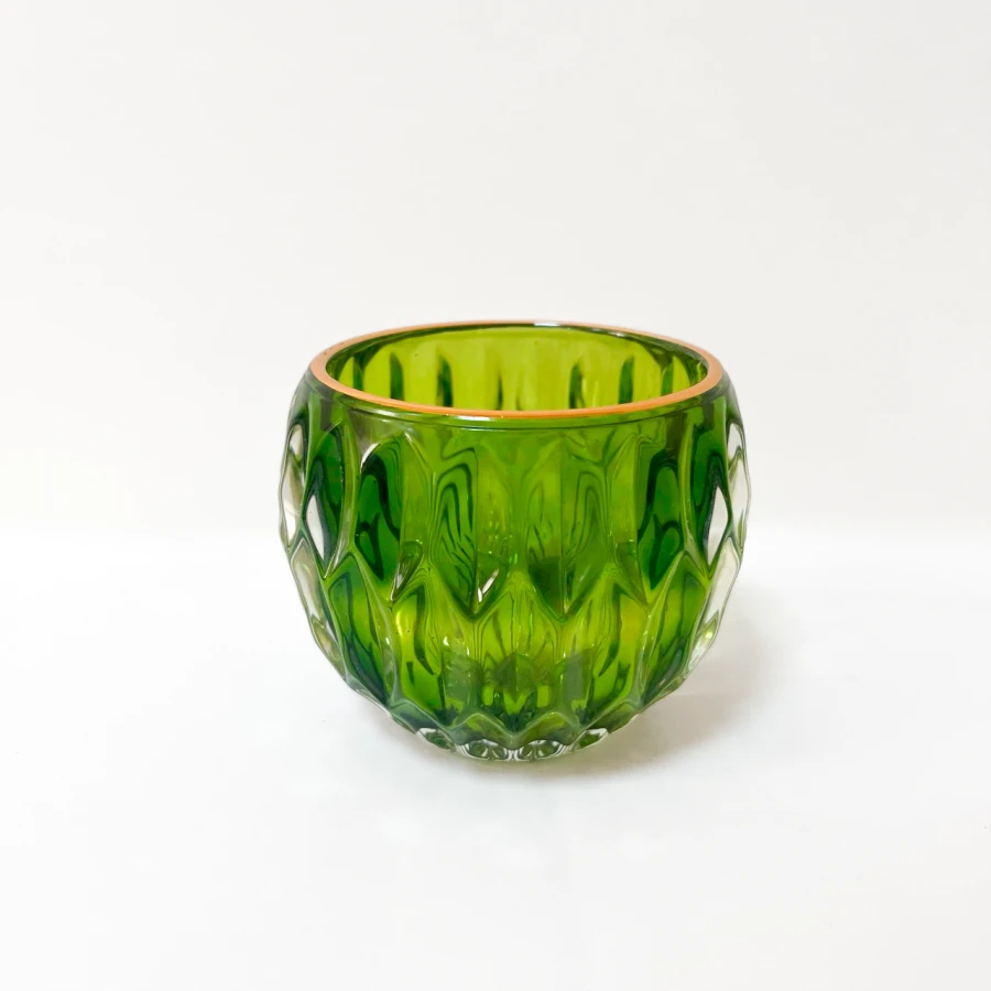 Свічник Emerald Glow, 9 см, скляний, зелений