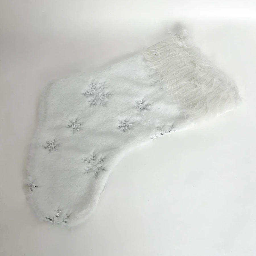 Різдвяна шкарпетка Snow Whisper, 29×45 см, біла