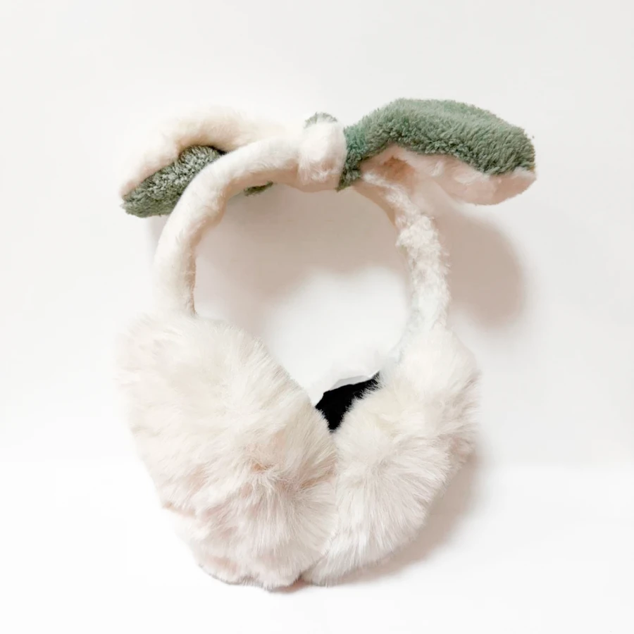 Дитячі навушники Welpy Fluffy Bow молочні