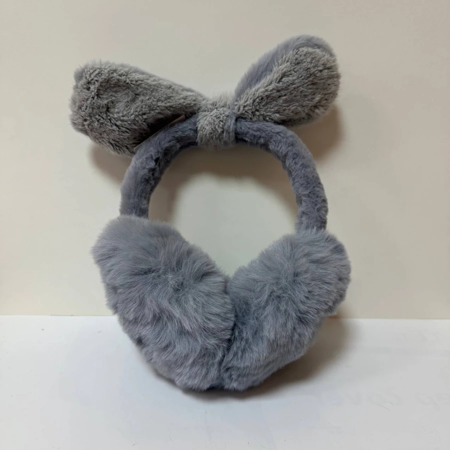 Дитячі навушники Welpy Fluffy Bow сірі