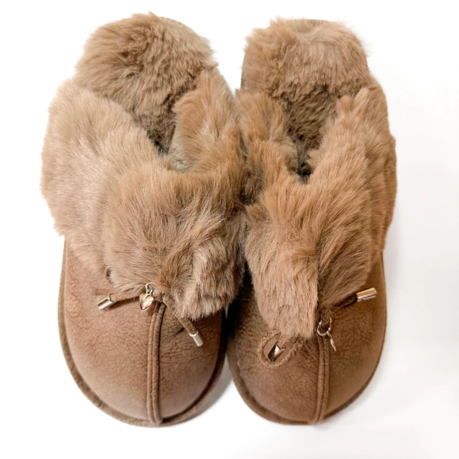 Домашні капці Cozy Bow, розмір 36–41, темно-коричневі