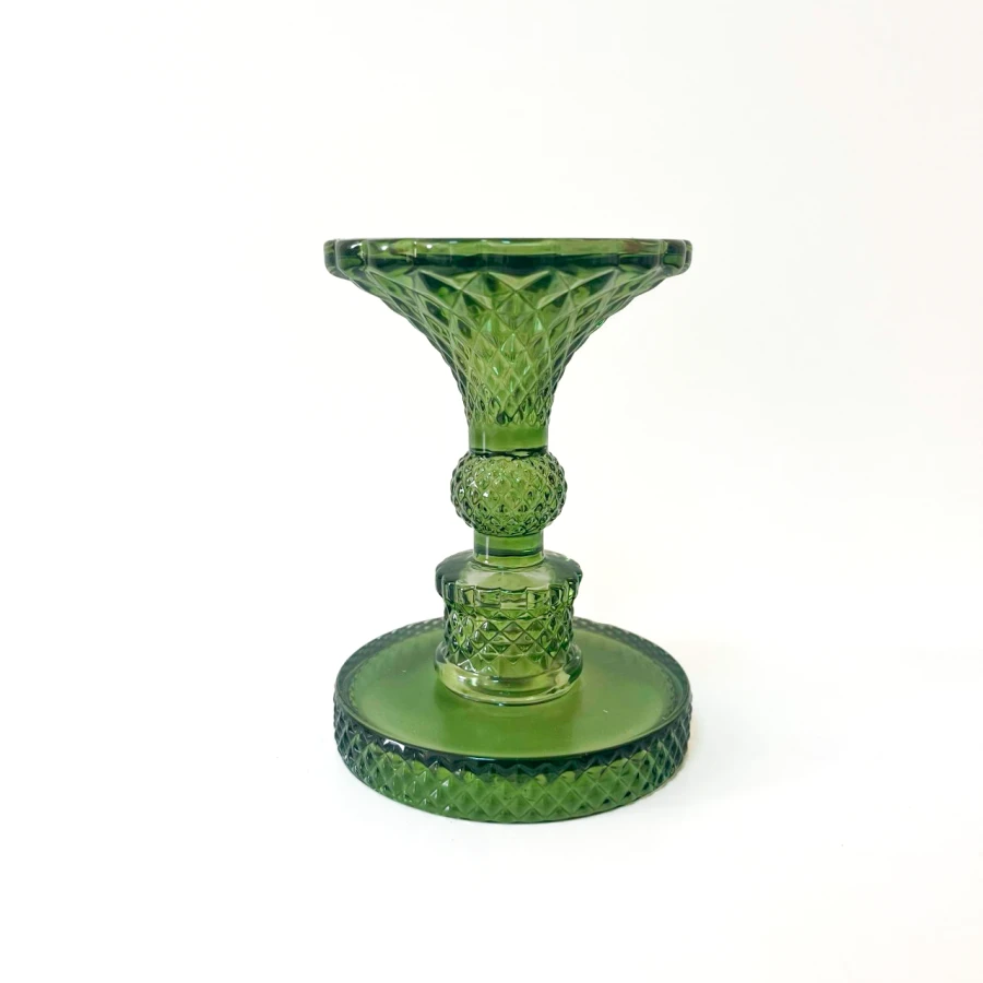 Підсвічник Green Sparkle, 11,5 см, скло, зелений