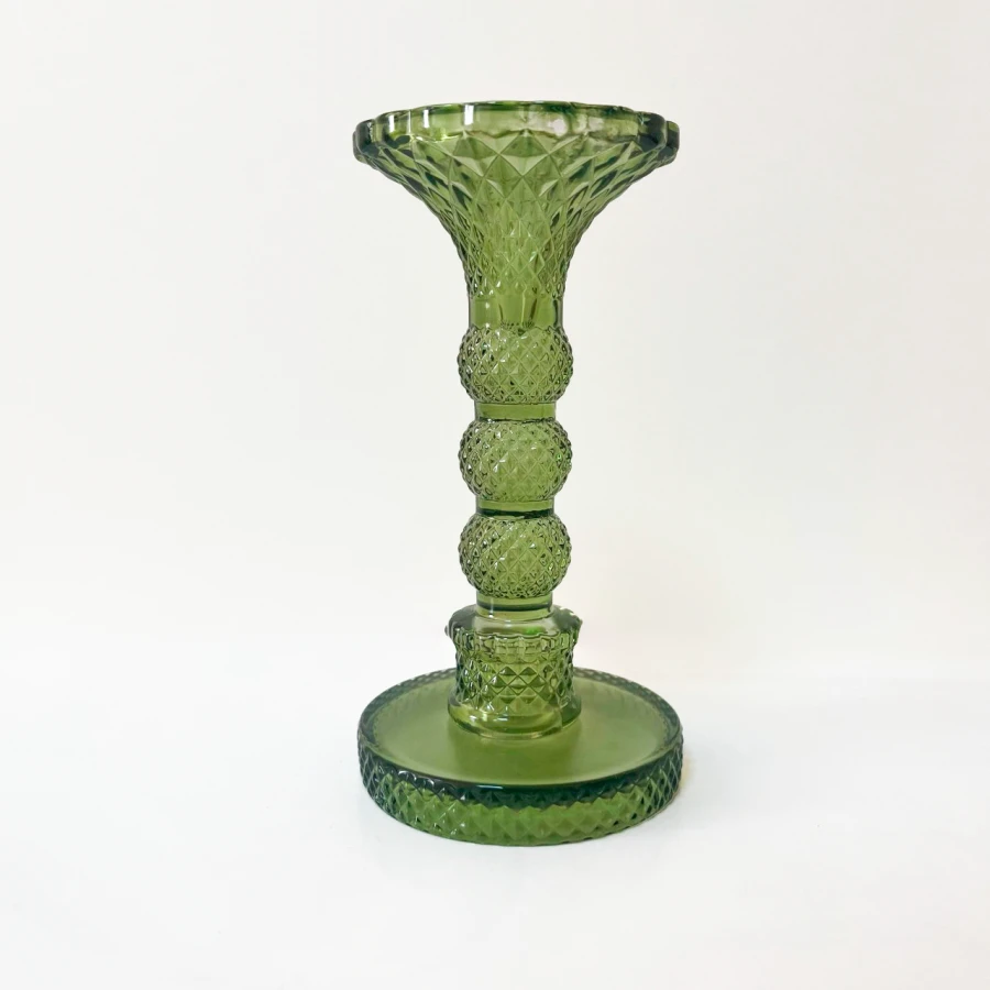 Підсвічник Green Sparkle, 16,5 см, скло, зелений