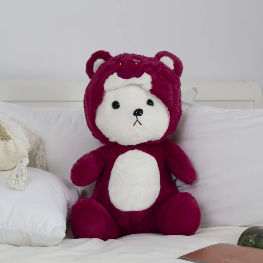 М'яка іграшка Ведмедик Тедді в костюмі Лотсо з пледом — Lotso Teddy Cozy Set