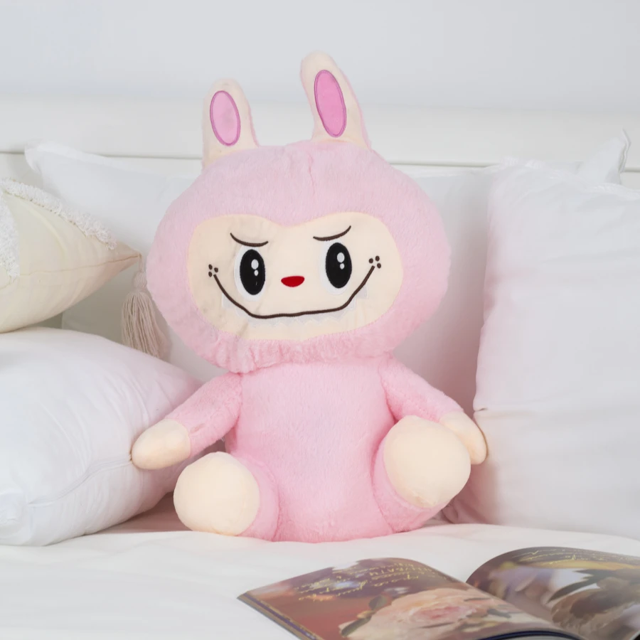 Labubu велика м’яка іграшка-сюрприз — Pink Cuddle Bunny Set