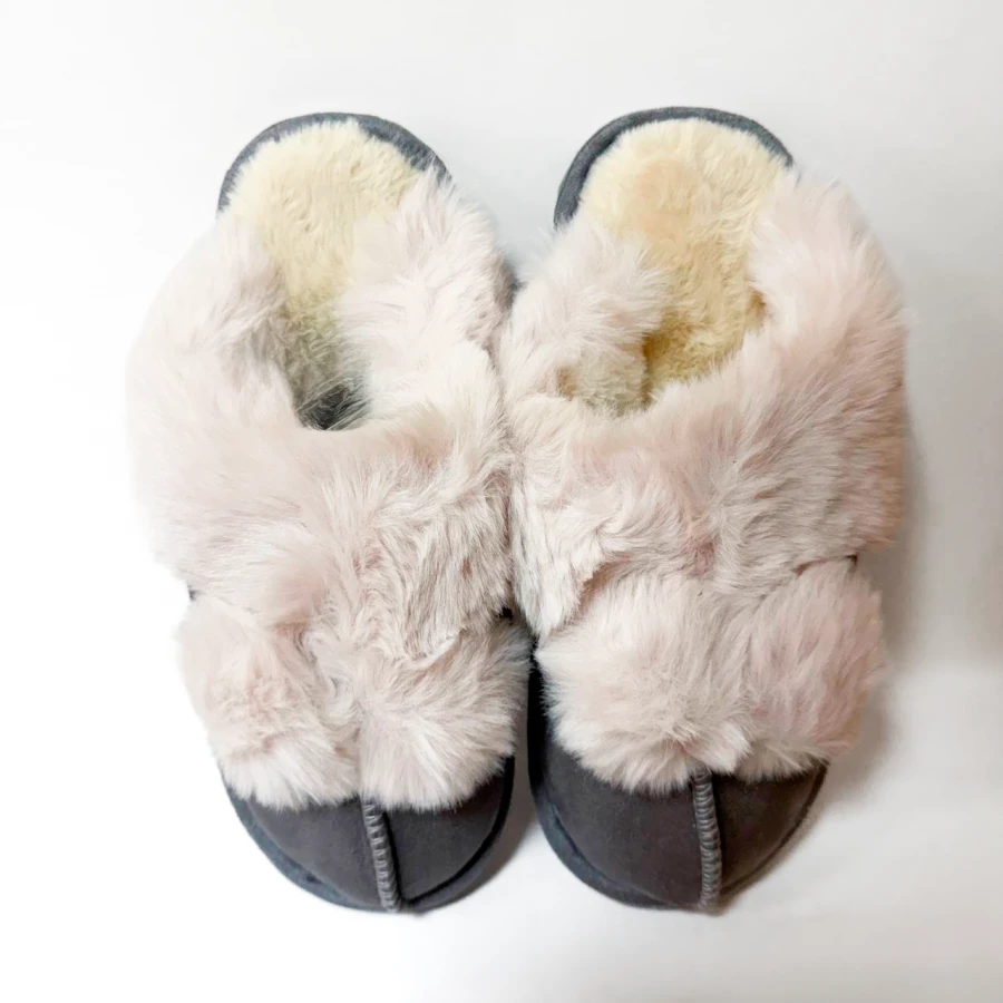 Тапочки Welpy Cozy Pompon сірі