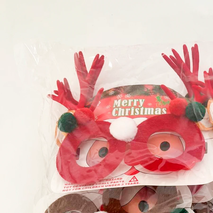 Різдвяні окуляри Rudolph Mood, пластикові, червоні, з декором