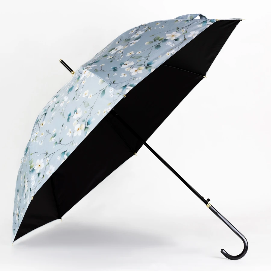Парасоля-тростина складна напівавтоматична з квітковим принтом — Umbrella Bloom Ease