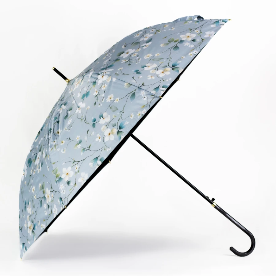 Парасоля-тростина складна напівавтоматична з квітковим принтом — Umbrella Bloom Ease
