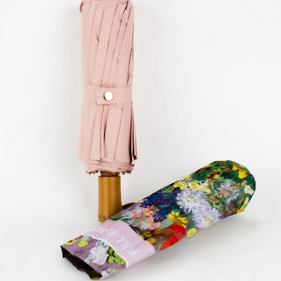 Парасоля механічна складна 99 см — Umbrella Blossom Pastel Pink