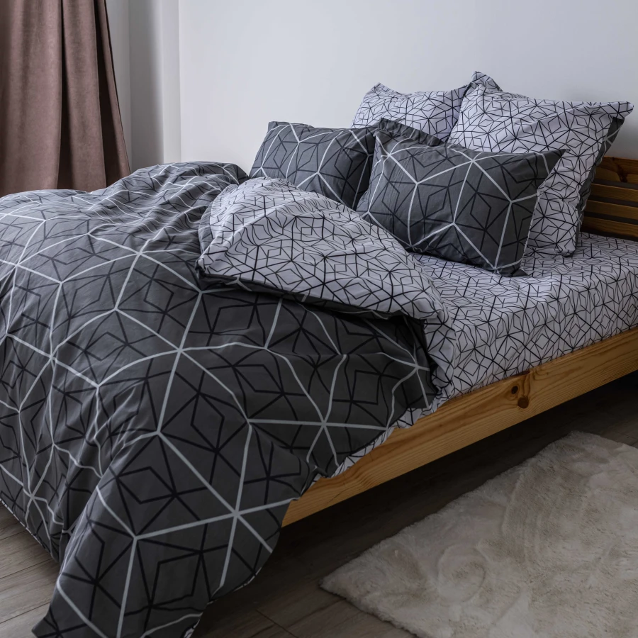 Комплект постільної білизни ТЕП Happy Sleep Quadro Star grey