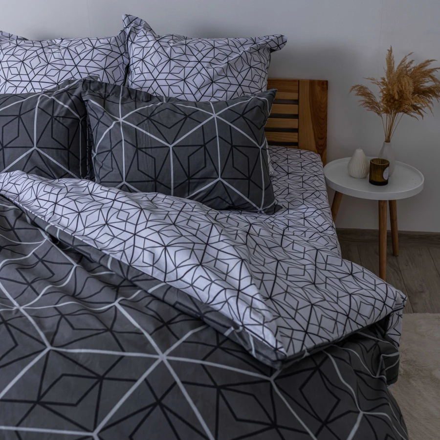 Комплект постільної білизни ТЕП Happy Sleep Quadro Star grey