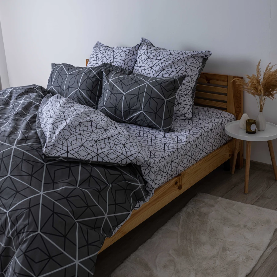 Комплект постільної білизни ТЕП Happy Sleep Quadro Star grey