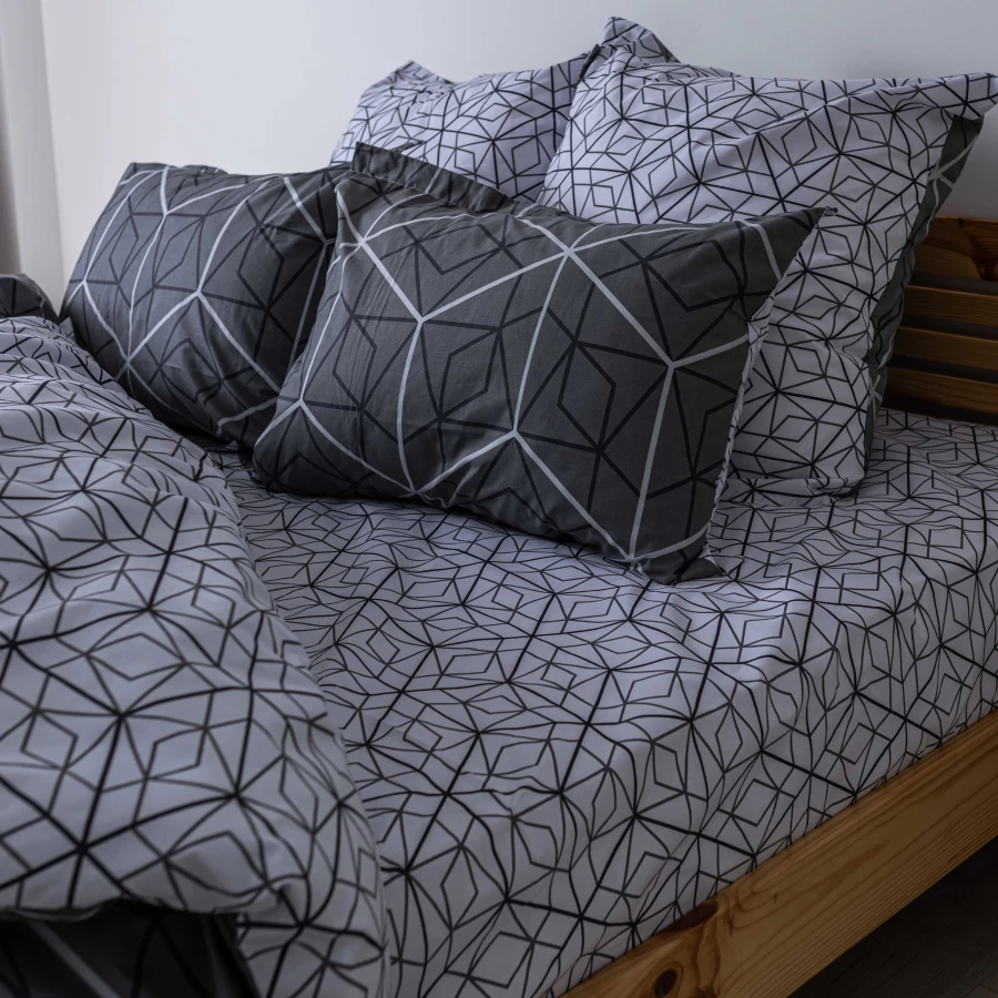Комплект постільної білизни ТЕП Happy Sleep Quadro Star grey