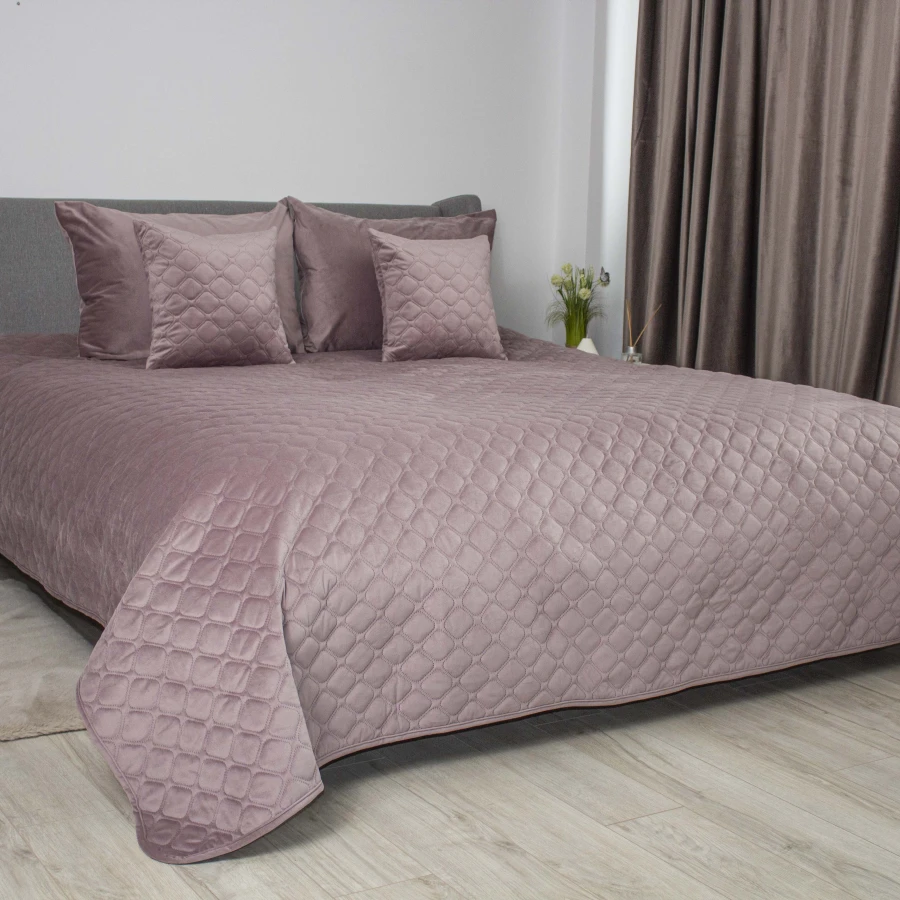 Покривало ТЕП "VELOUR" Elderberry/Ромб круглий