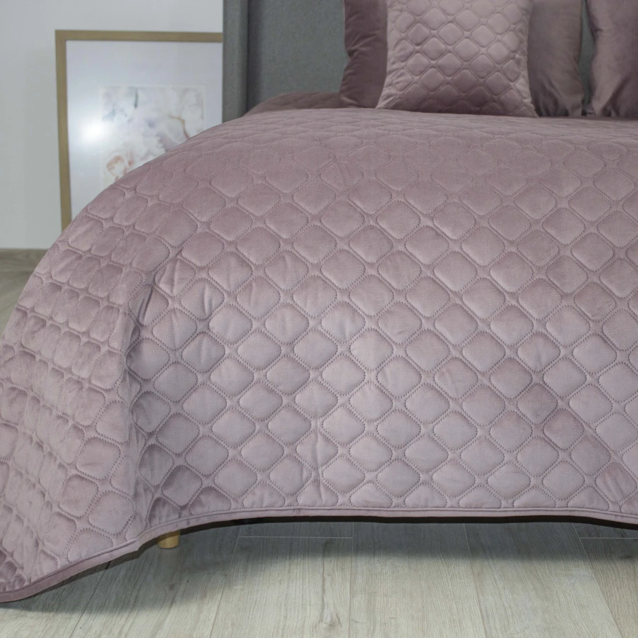 Покривало ТЕП "VELOUR" Elderberry/Ромб круглий