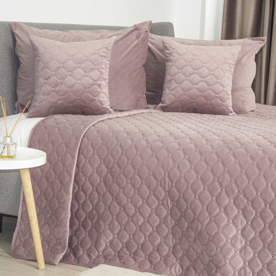 Покривало ТЕП "VELOUR" Elderberry/Ромб круглий