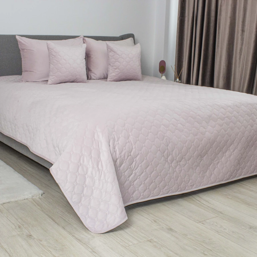 Покривало ТЕП "VELOUR" Lavender/Ромб круглий