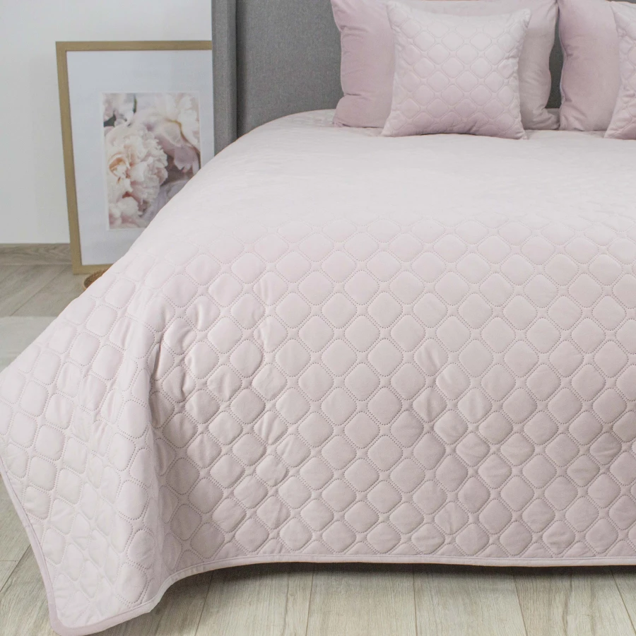 Покривало ТЕП "VELOUR" Lavender/Ромб круглий