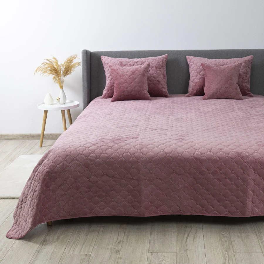 Покривало ТЕП "VELOUR" Mesa rose/Ромб круглий