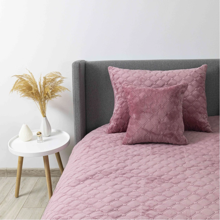 Покривало ТЕП "VELOUR" Mesa rose/Ромб круглий
